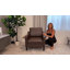 Fauteuil large en similicuir rembourré-92197388