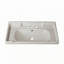 Lavabo de salle de bain en céramique blanche de 91 cm (36 po) avec trois trous prépercés pour la robinetterie et le trop-plein
