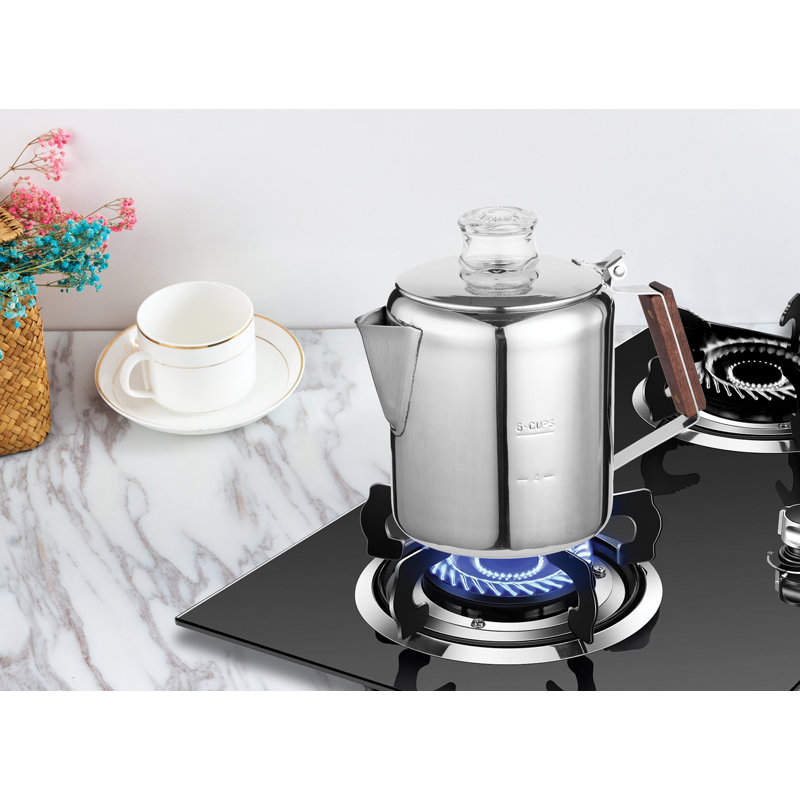 Rapid Brew 2-3 Cup Stainless Steel Percolator, 6 Cups