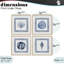 Ensemble de 4 impressions encadrées sous-verres Coastal Teal-87144614-87144617