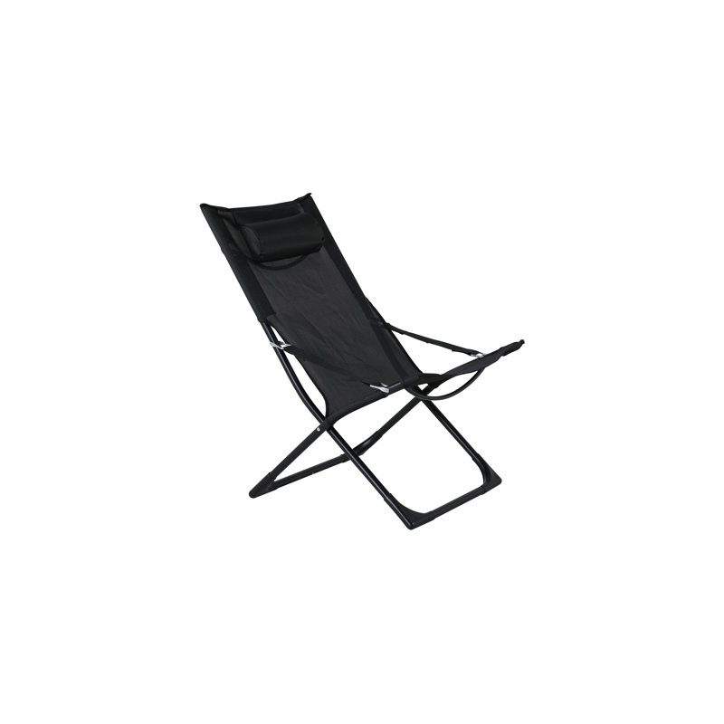 Navona Folding Zero Gravity Chair, Black