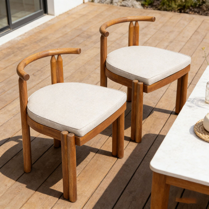 Wood Armless Dining Chair