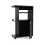 Chariot de cuisine avec porte simple, armoire et 4 roulettes Clip, wengé noir