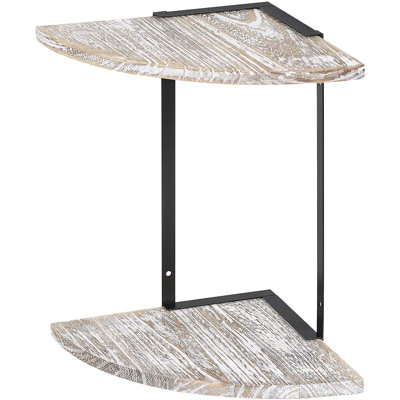 Tablette de coin flottante 2 niveaux