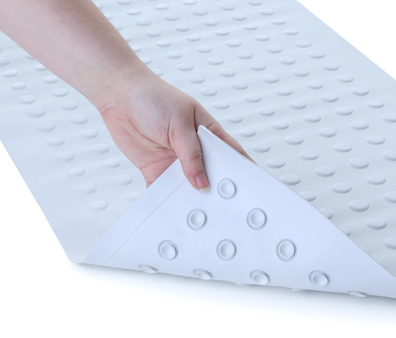 Tapis de bain antidérapant Letman, Blanc