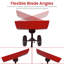 29 in Wheeled Snow Shovel, Adjustable Angle Snow Plough with Height-Adjustable Padded Handle, Push Snow Remover for Driveways, Paths and Patios-132658593-132658597