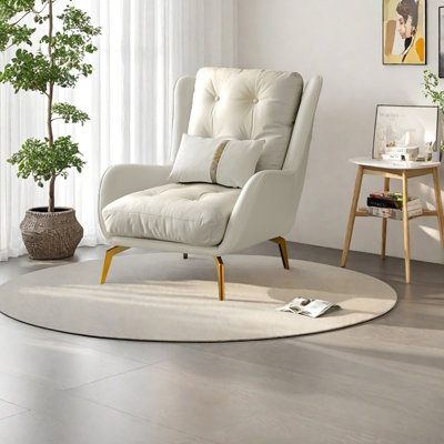 Ergonomic metal-framed leisure chair
