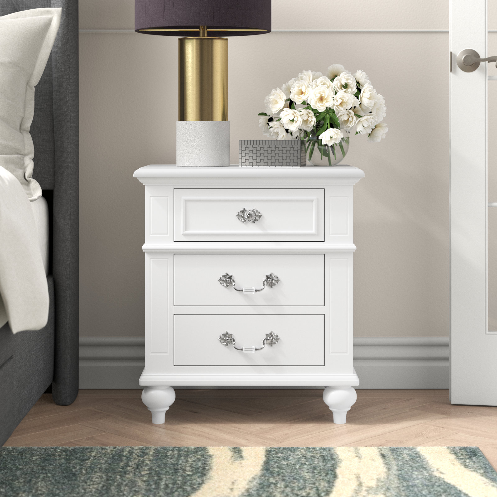 Willa Arlo™ Interiors Johanna 3 Drawer Nightstand & Reviews - Wayfair ...