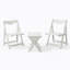 Ensemble de petites tables et chaises pliantes avec 2 chaises et table rectangulaire blanc-973926184