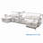 140" U Shaped Couch, Modular Sectional Sofa