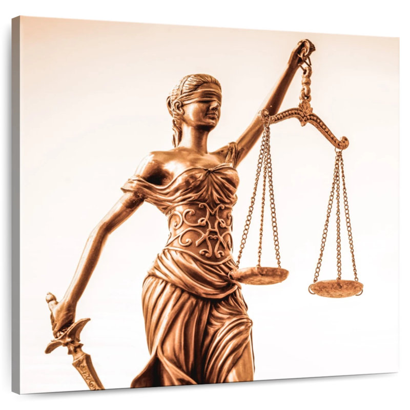 Alcaraz Lady Justice Statuette, 20" H x 20" W