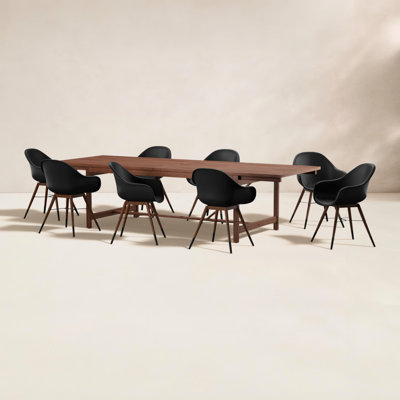 Alyisa 118" Eucalyptus Patio Dining Set