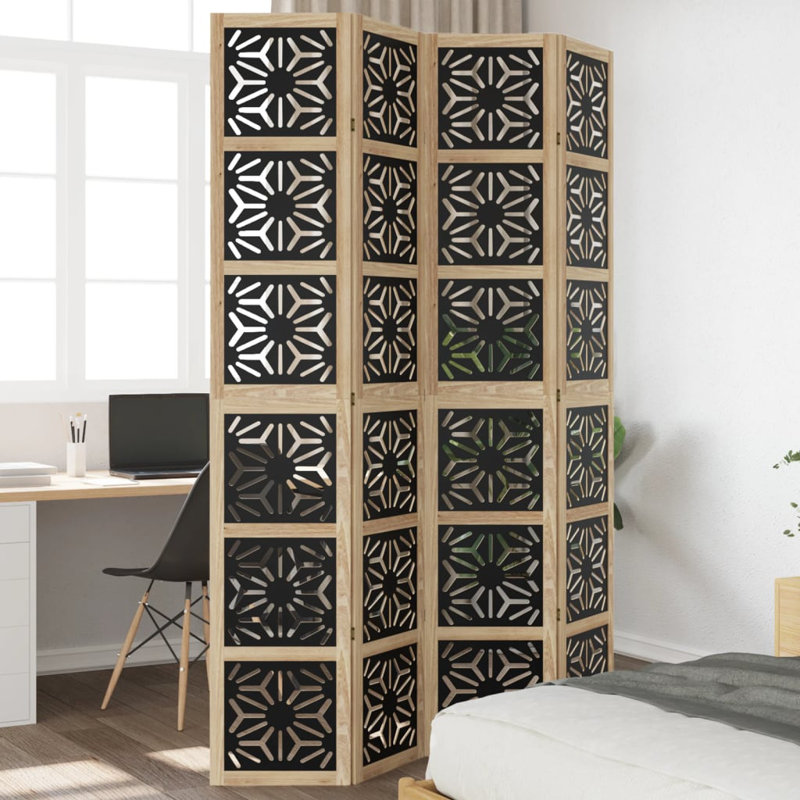 Cellestine Solid Wood Accent Room Divider, 220cm H x 145cm W