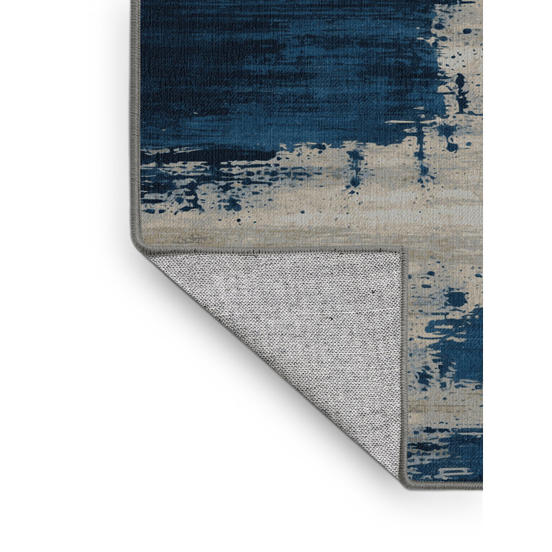 Tapis gris aquarelle lavable à la machine, Tapis de couloir 2 pi x 5 pi