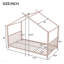 Lit plateforme simple en métal, rose-1298547732