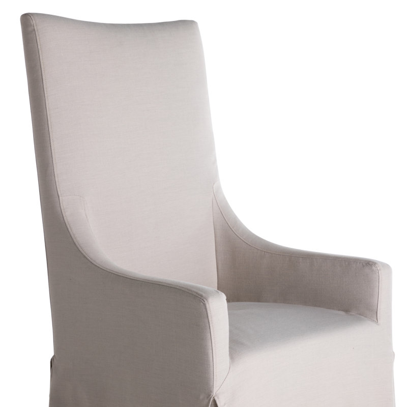 Kayla Fabric Arm Chair in Ivory Beige