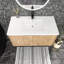 Meuble-lavabo mural simple 36 po avec plateau en résine Maceira-449806402