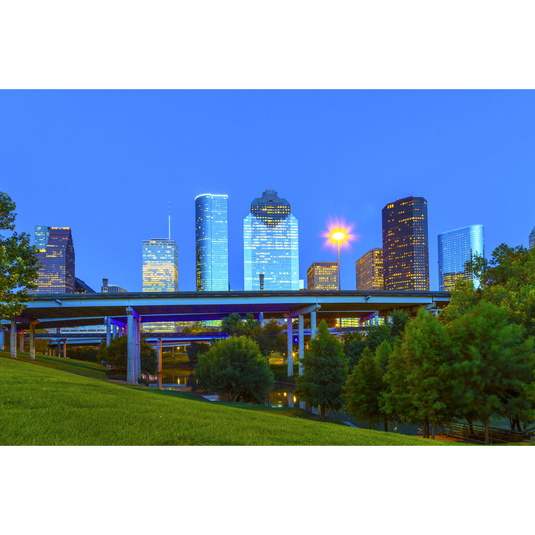 Blick auf Downtown Houston - Leinwanddrucke auf Leinwand