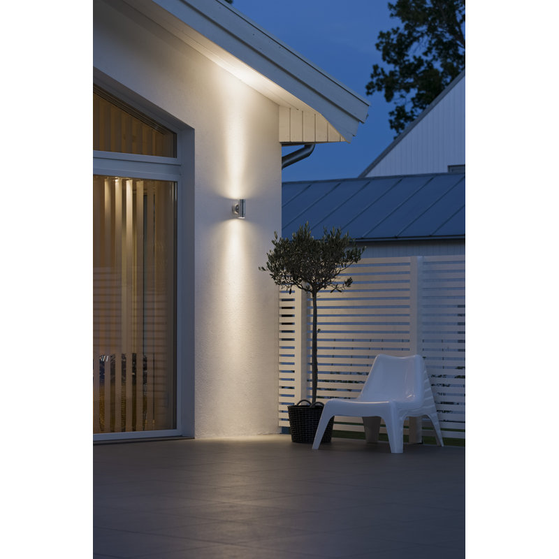 Monza Integrated LED Outdoor Armed Sconce, 10cm H x 6cm W x 15cm D