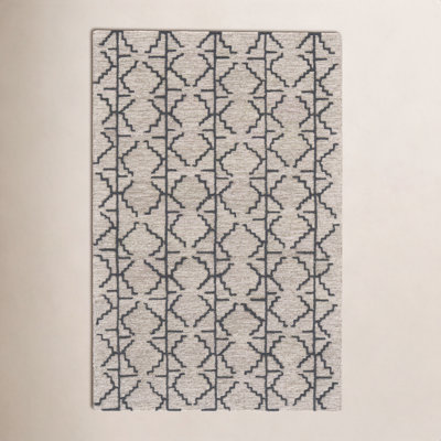 Carlette Hand-Tufted Geometric Wool Rug