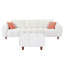 Canapé-lit modulaire convertible Marshmallow de style crème avec repose-pieds-101920501