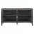 Wood Console Table with  Circular Groove Design Round Metal Door Handle-703385583