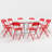 Plastic Folding Card Table with 10 Folding Chairs Set for Picnic Event Outdoor and Commercial Use-764593747-764593750