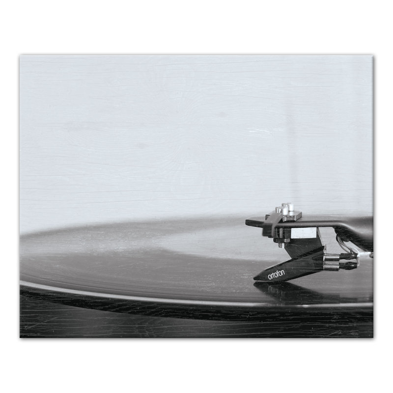 Joueur de disques sur toile, H 16 po x l 20 po x P 1,25 po