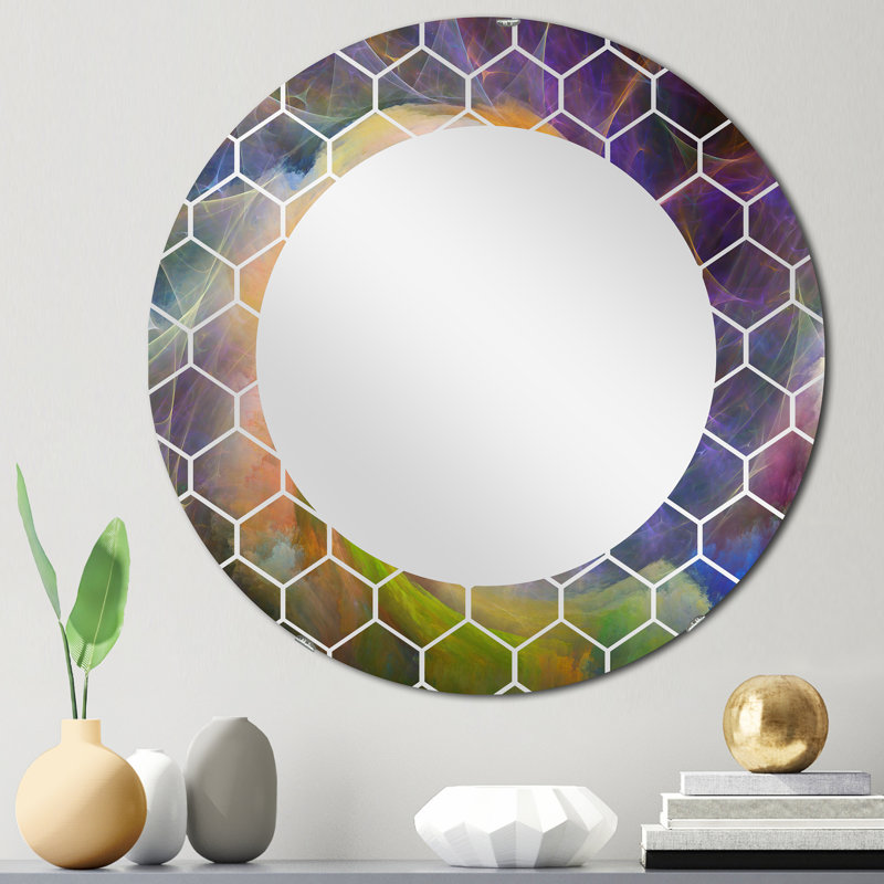 Miroir mural jaune, 24 po x 24 po