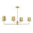 Dipaolo 4-Light Linear Chandelier in Natural Brass-742872209