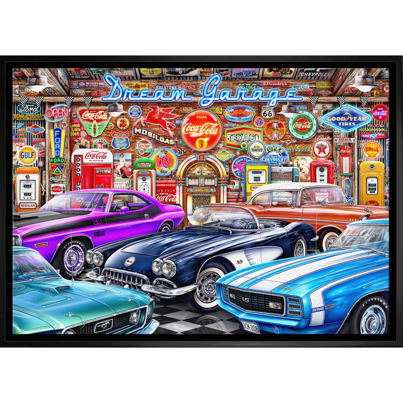 Dream Garage 20 x 29, toile encadrée par Michel Fishel
