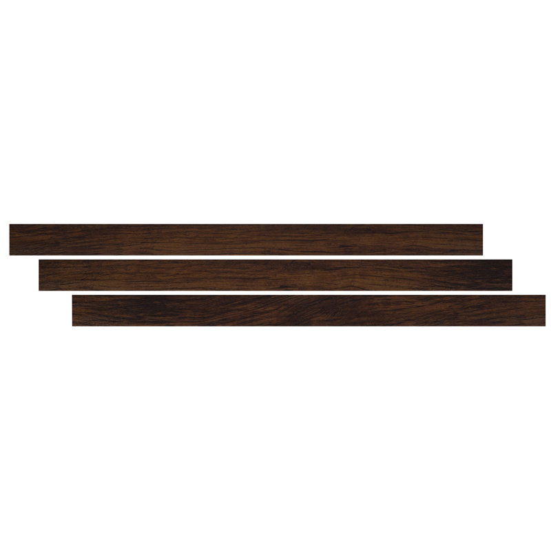  Moulure de finition en vinyle de 0,26 po x L 94 po x l 1,77 po, Acajou rétro