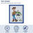 Disney Toy Story Woody & Buzz Lightyear Framed Wall Art for Kids Room, Colorful Cartoon Canvas Print with Blue Frame, Decor for Boys Bedroom, Playroom, Nursery Wall Hanging