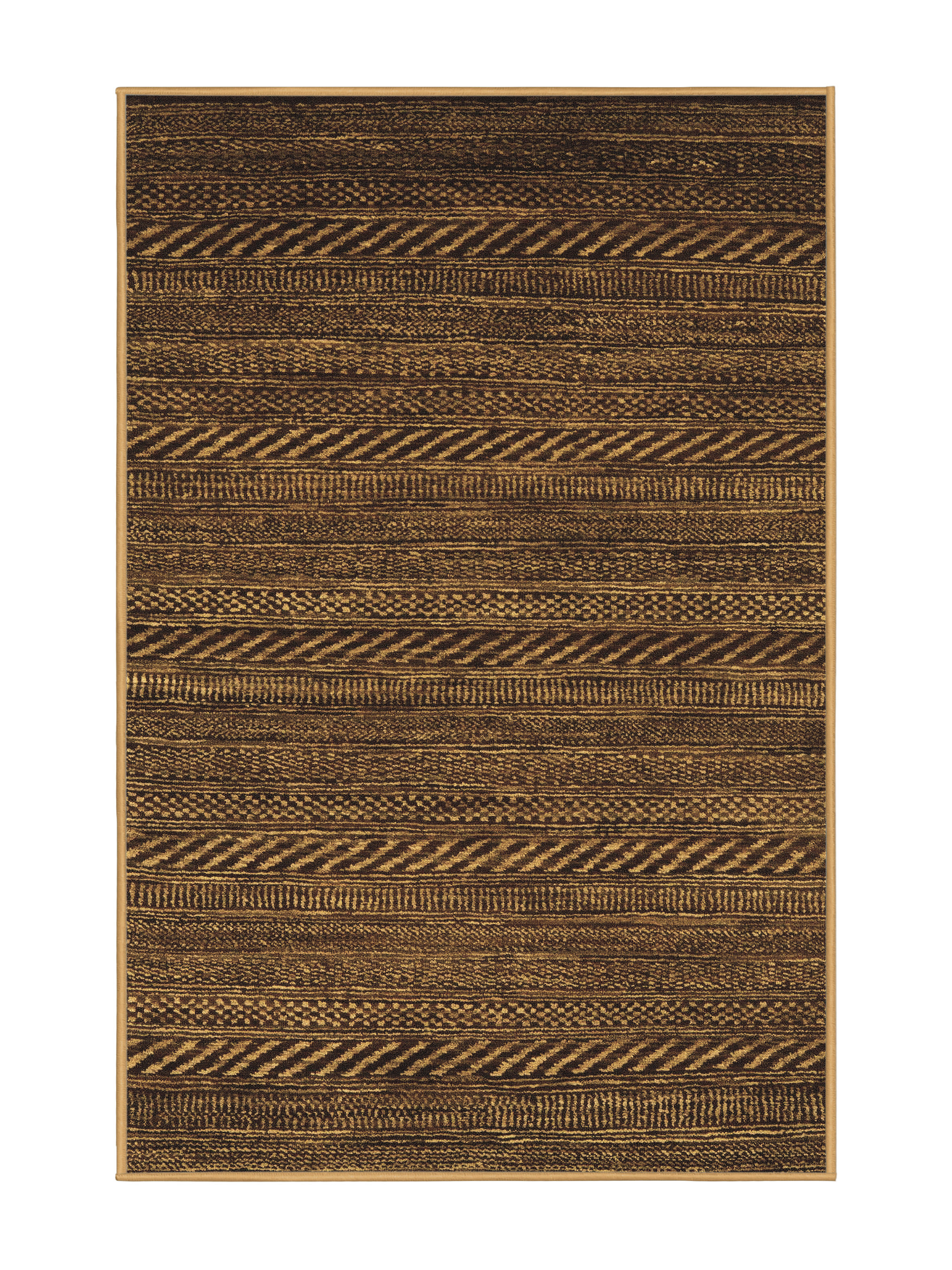Factory Select Area Rug Foundry Select Abstract 5509 Brown Machine Washable Area Rugs | Wayfair