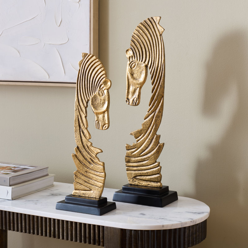Ensemble de sculpture Equo Gold 2