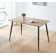 Cullompton Rectangular Dining Table (TAB902, 120X70cm) With Light Oak Effect Top And Black Legs