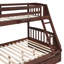 Lit superposé simple au-dessus d'un lit double avec escalier et tiroirs de rangement intégrés-2136261097