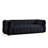 Velvet Sofa With Tufted Low Back Design, Sophisticated 3 Seater Couch For Living Rooms, 89 Inch Wide, Easy Assembly-119355478