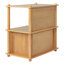 Kiyora Japandi Wood Storage End Table with Open Shelves