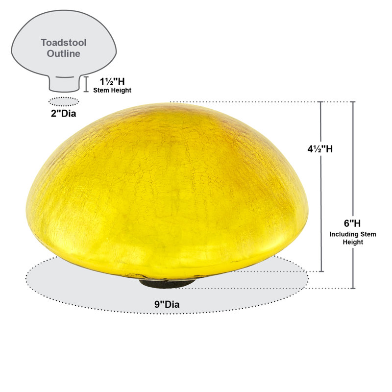 Art de jardin pour tabouret toad Madore, Jaune