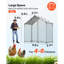 Grand poulailler en métal, 2 x 1 x 2 m, enclos extérieur avec bâche imperméable et structure robuste, toit en flèche, idéal pour les canards, lapins, poules et oies. Usage extérieur, jardin ou ferme.-401351849