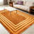 Orange Multi Border   area rugs for Living Room, Soft and Comfortable, Suitable for all seasons, easy to maintain, machine washable Indoor floor mat, Under Table Farmhouse suitable for Bedroom, Dining Room, Study,  Balcony, Home Decor Patio-438207116
