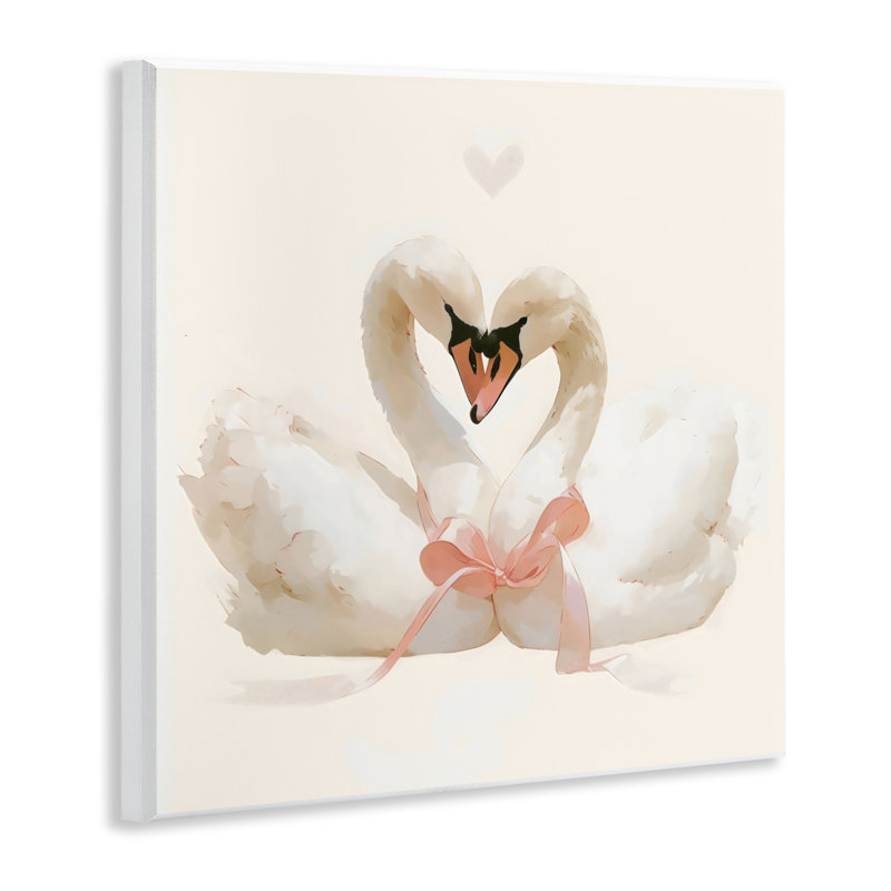 Plaque murale «Swan pair with bow», design par Creative Studio