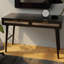 Bureau d'écriture semi-assemblé 45 "avec prises USB et CA Sedona Cane, noir-94114463