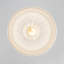 Vintage Large Single Light Dome-Shaped Striped Glass Pendant Light    -105813329