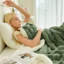 Couverture en molleton vert Sherpa-119457224-119457223