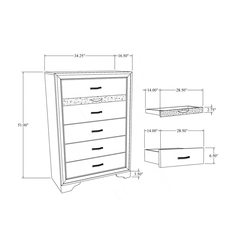 Commode à finition naturelle Ryder