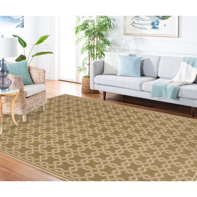Tapis d'intérieur / extérieur à motif géométrique Martha Stewart