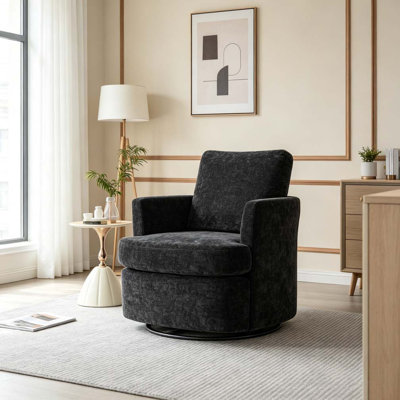 360 Degree Round Swivel Barrel Chair