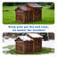 Niche pour chien d'extérieur en bois massif avec cage de patio-713221845